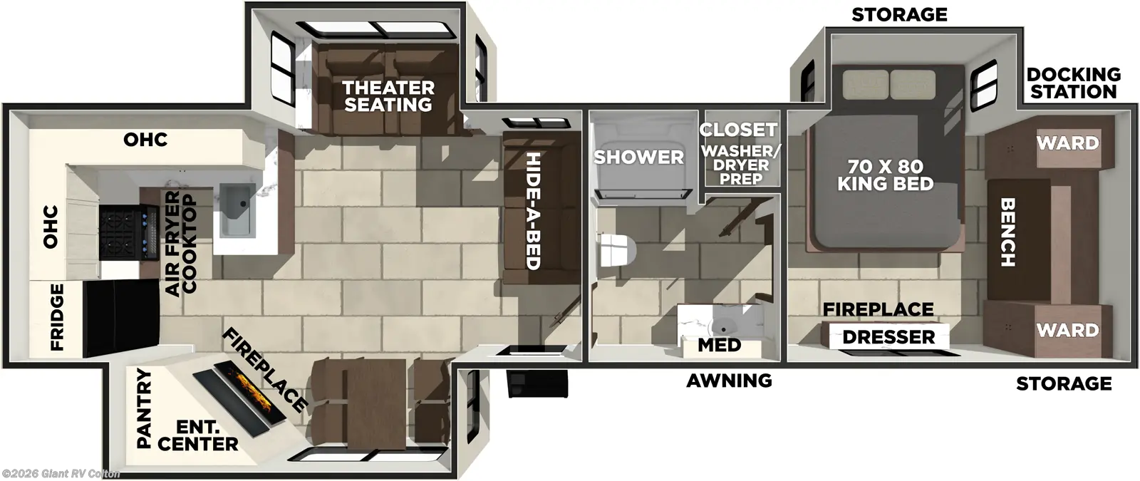 2026 Prime Time LaCrosse 3411RK - New Travel Trailer For Sale by Giant RV in Colton, California