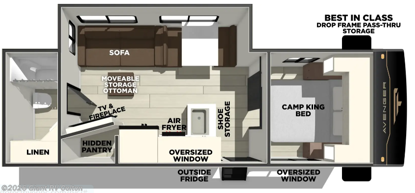 2027 Forest River Avenger 25RBS - New Travel Trailer For Sale by Giant RV in Colton, California