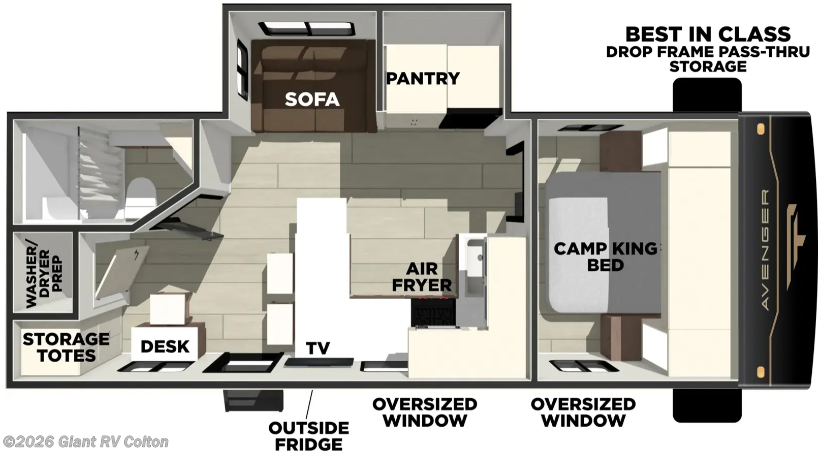 2027 Forest River Avenger 25MKO - New Travel Trailer For Sale by Giant RV in Colton, California