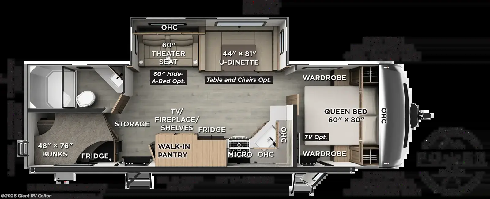 2027 Forest River Rockwood Ultra Lite 2706BH - New Travel Trailer For Sale by Giant RV in Colton, California