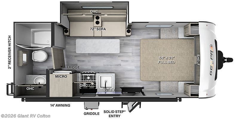 2024 Forest River Rockwood Geo Pro G20FBS - Used Travel Trailer For Sale by Giant RV in Colton, California