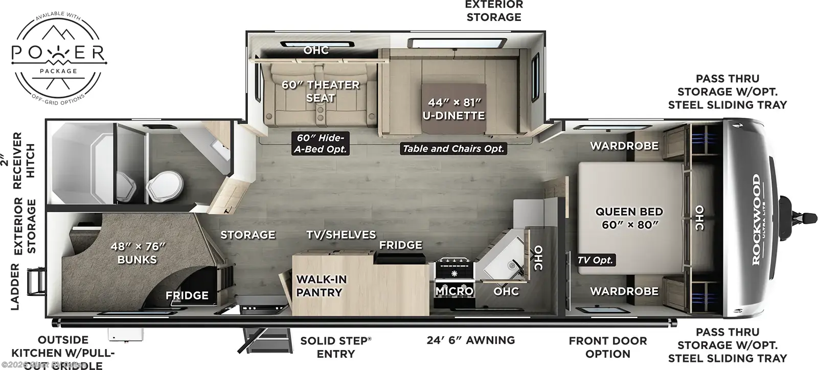 2026 Forest River Rockwood Ultra Lite 2706BH - New Travel Trailer For Sale by Giant RV in Colton, California