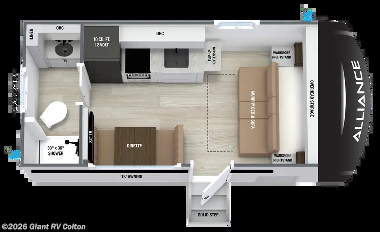 2027 Alliance RV Delta Solo RB152 - New Travel Trailer For Sale by Giant RV in Colton, California
