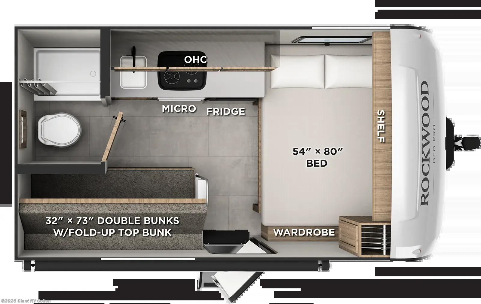 2027 Forest River Rockwood Geo Pro G13BLE - New Travel Trailer For Sale by Giant RV in Colton, California