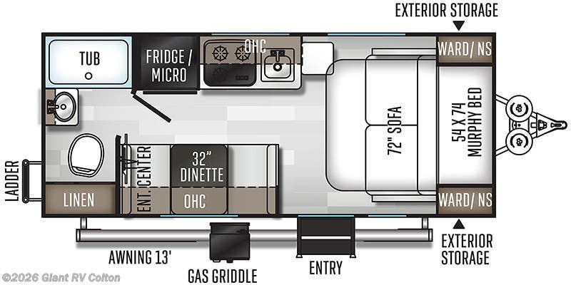 2021 Forest River Flagstaff E-Pro E19FD - Used Travel Trailer For Sale by Giant RV in Colton, California