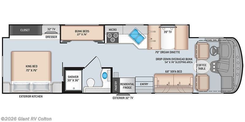 2022 Thor Motor Coach Hurricane 34J - Used Class A For Sale by Giant RV in Colton, California