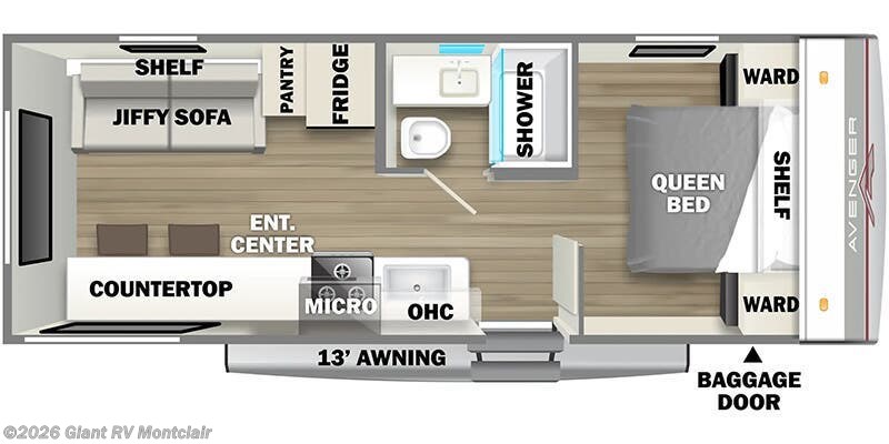 2025 Prime Time Avenger LE 22MKLE - New Travel Trailer For Sale by Giant RV in Montclair, California