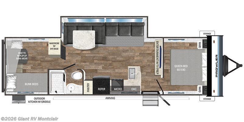 2025 Heartland Prowler 3105BH - New Travel Trailer For Sale by Giant RV in Montclair, California