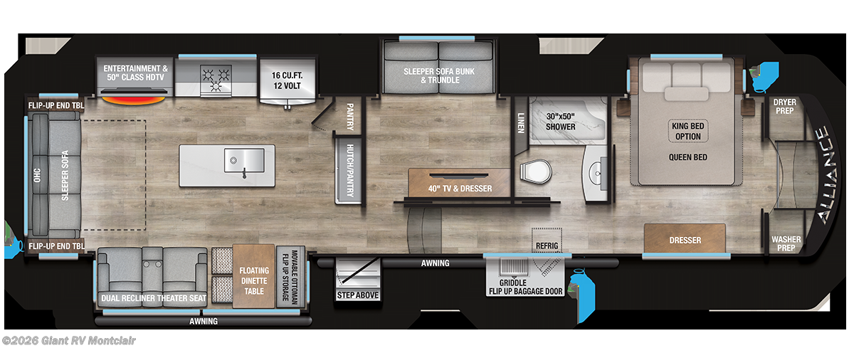 2026 Alliance RV Avenue 39MBR - New Fifth Wheel For Sale by Giant RV in Montclair, California