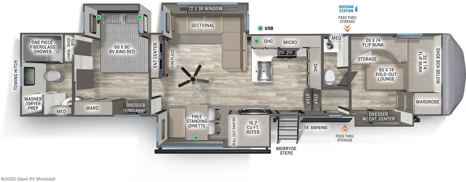 2026 Forest River Sierra 3710HBFB - New Fifth Wheel For Sale by Giant RV in Montclair, California