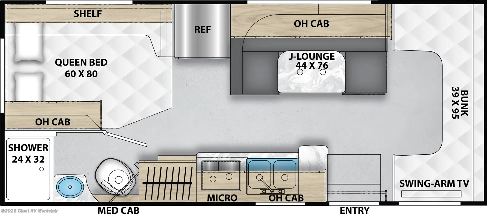 2026 Coachmen Cross Trail Transit 22XG - New Class C For Sale by Giant RV in Montclair, California features Solar Prep, Awning, Fiberglass Sidewalls, Air Conditioning, Water Heater