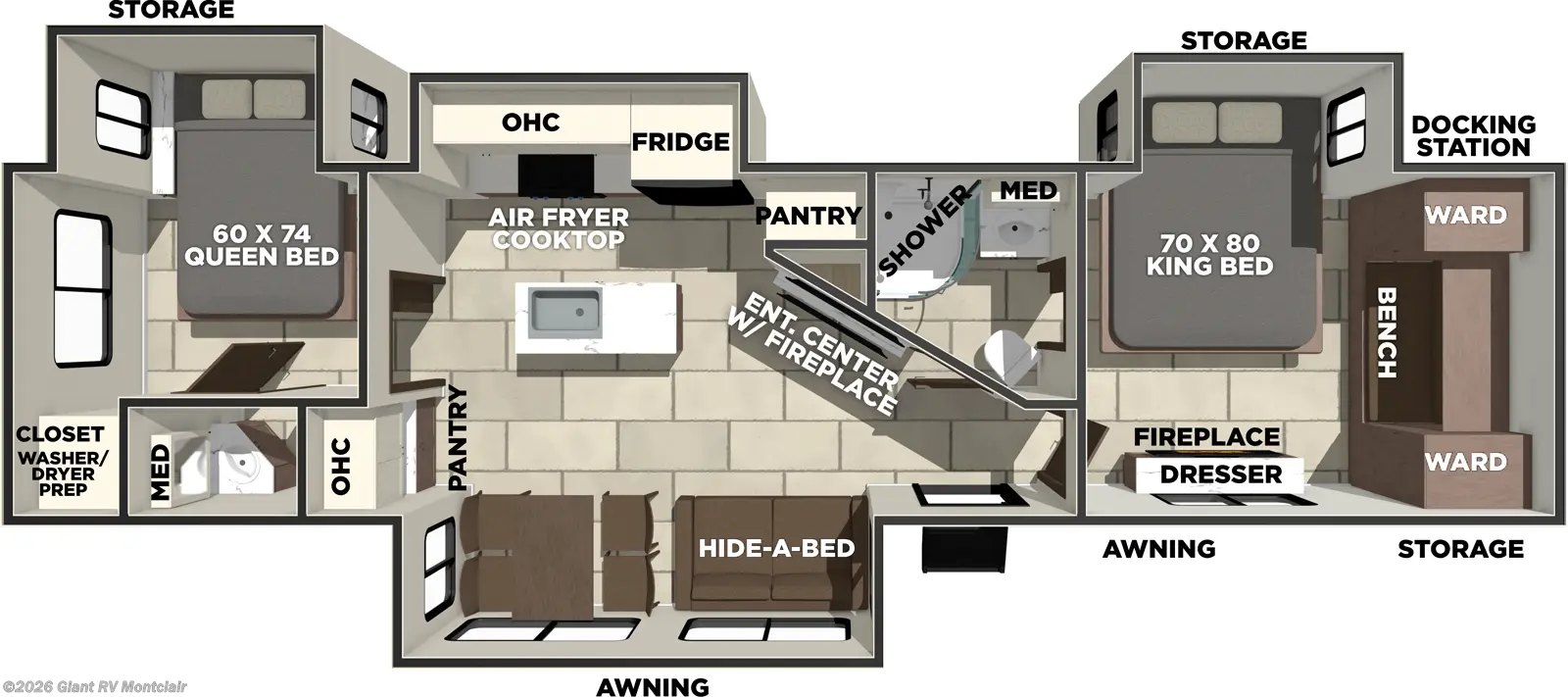 2026 Prime Time LaCrosse 3510DB - New Travel Trailer For Sale by Giant RV in Montclair, California