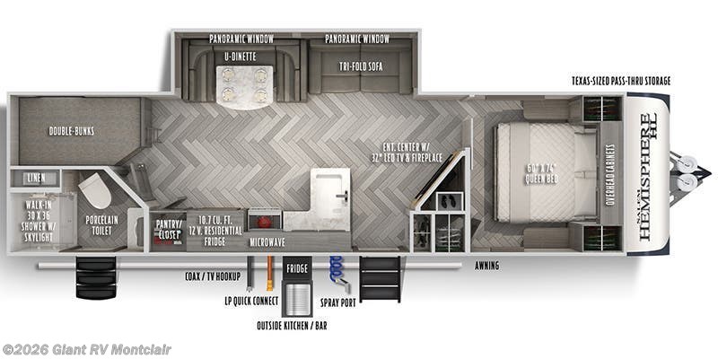 2020 Forest River Salem Hemisphere Hyper-Lyte 26BHHL - Used Travel Trailer For Sale by Giant RV in Montclair, California
