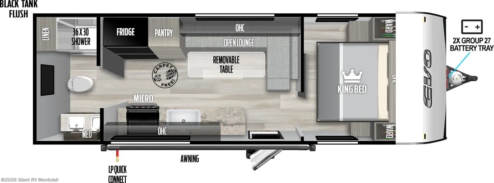 2025 Forest River EVO East 23RB - New Travel Trailer For Sale by Giant RV in Montclair, California