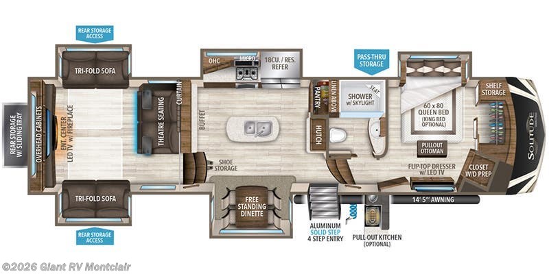 2019 Grand Design Solitude 375RES - Used Fifth Wheel For Sale by Giant RV in Montclair, California