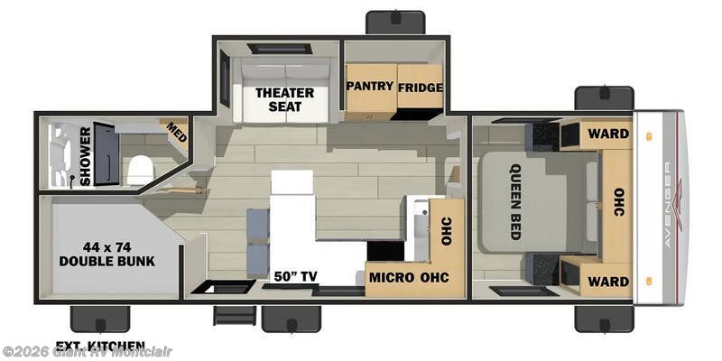 2025 Prime Time Avenger 25MKB - New Travel Trailer For Sale by Giant RV in Montclair, California