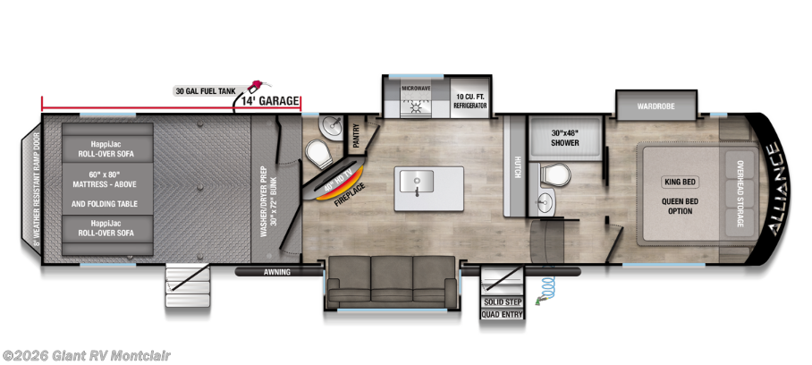 2026 Alliance RV Valor 35A14 - New Fifth Wheel For Sale by Giant RV in Montclair, California