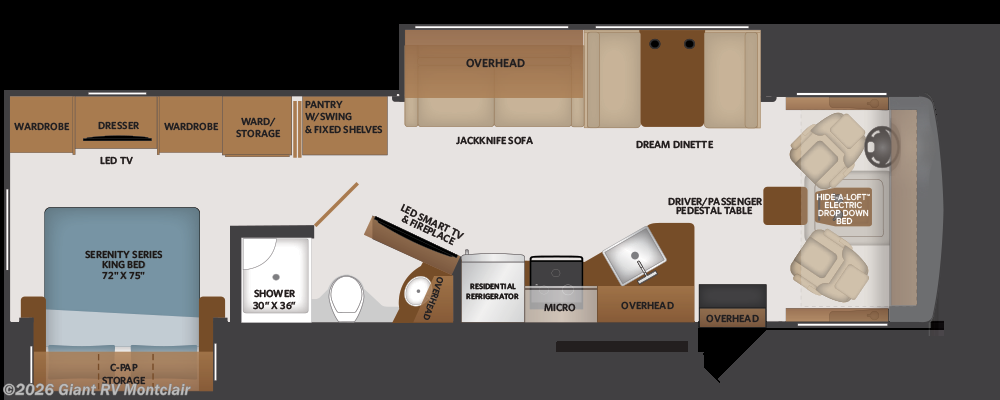 2026 Fleetwood Fortis 34MB - New Class A For Sale by Giant RV in Montclair, California