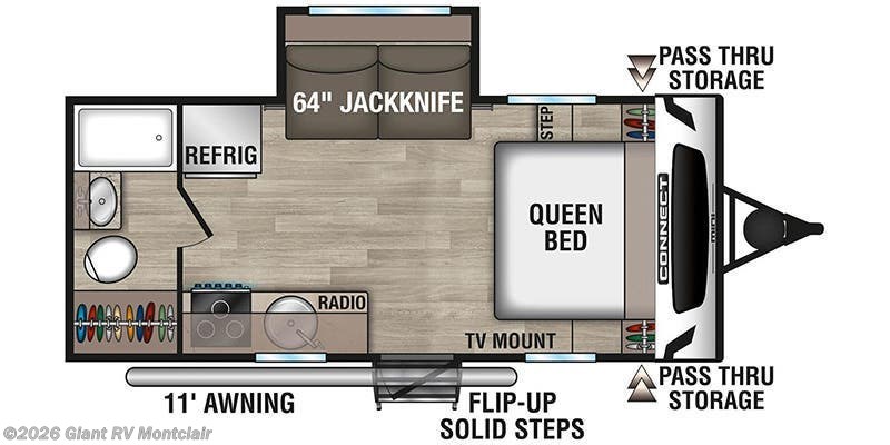 2026 K-Z Connect Mini CM181RB - Used Travel Trailer For Sale by Giant RV in Montclair, California