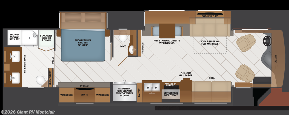 2026 Fleetwood Discovery 38W - New Class A For Sale by Giant RV in Montclair, California