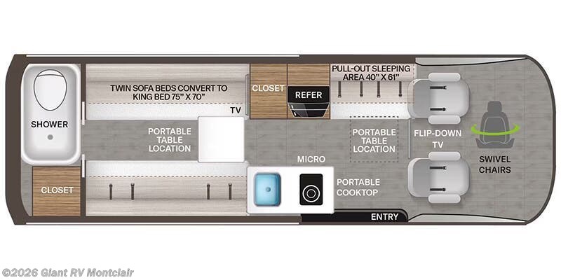 2026 Thor Motor Coach Tranquility 24A - New Class B For Sale by Giant RV in Montclair, California