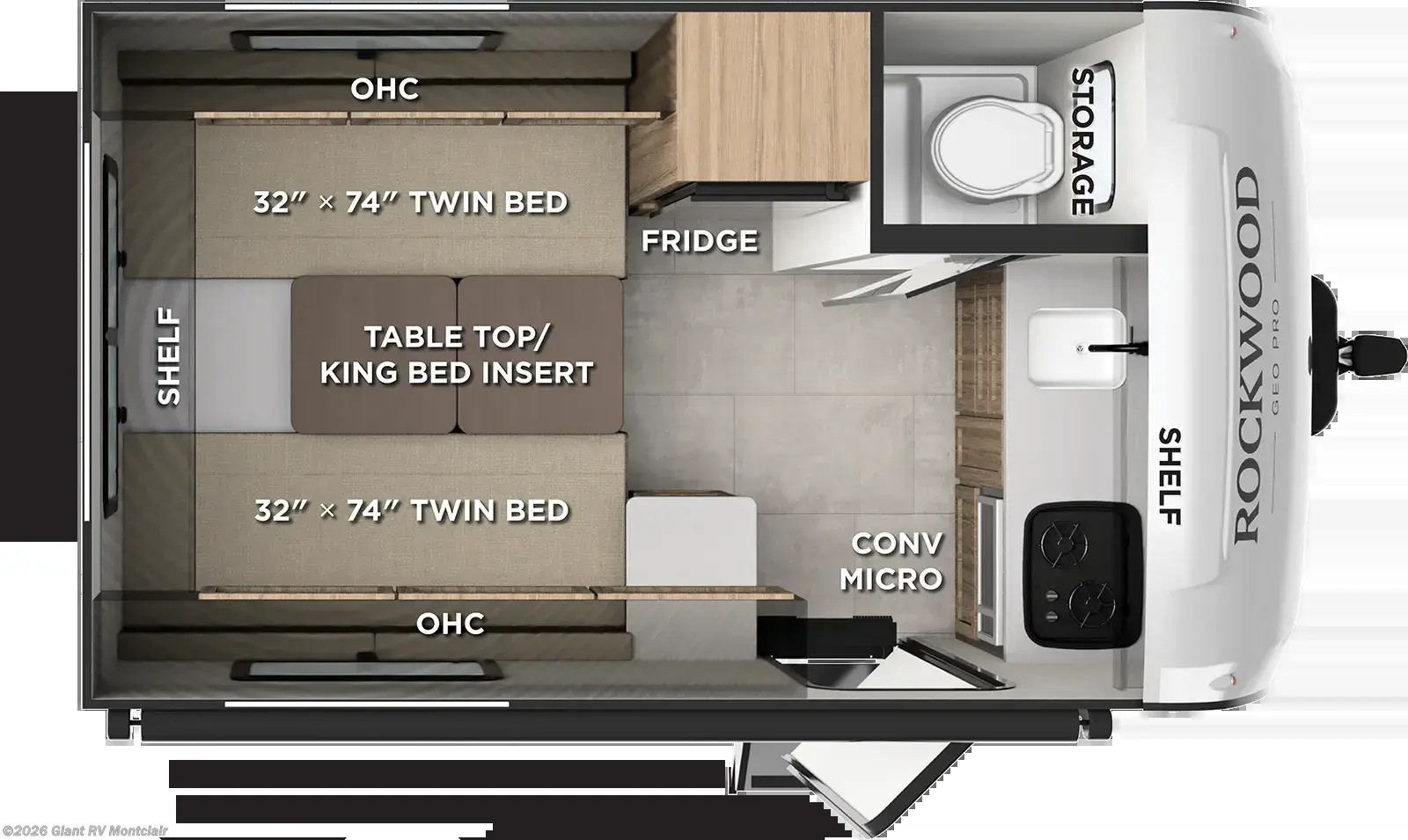 2027 Forest River Rockwood Geo Pro G15TLE - New Travel Trailer For Sale by Giant RV in Montclair, California