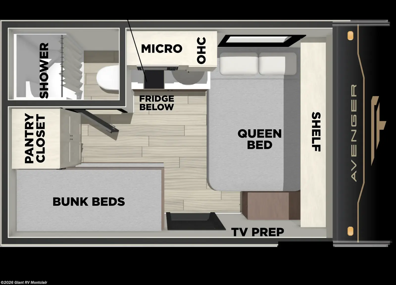 2027 Forest River Avenger LT 12BHX - New Travel Trailer For Sale by Giant RV in Montclair, California