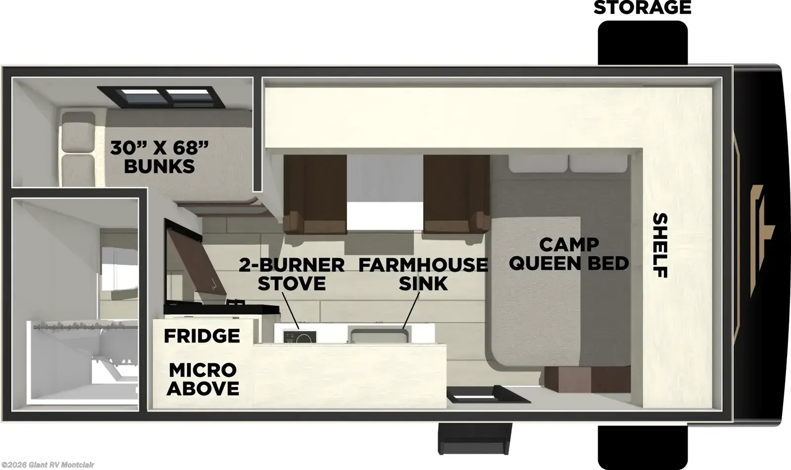 2027 Forest River Avenger LT 16BHX - New Travel Trailer For Sale by Giant RV in Montclair, California