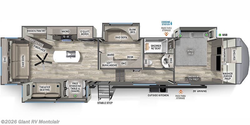 2025 Forest River Sierra 4003MB - Used Fifth Wheel For Sale by Giant RV in Montclair, California