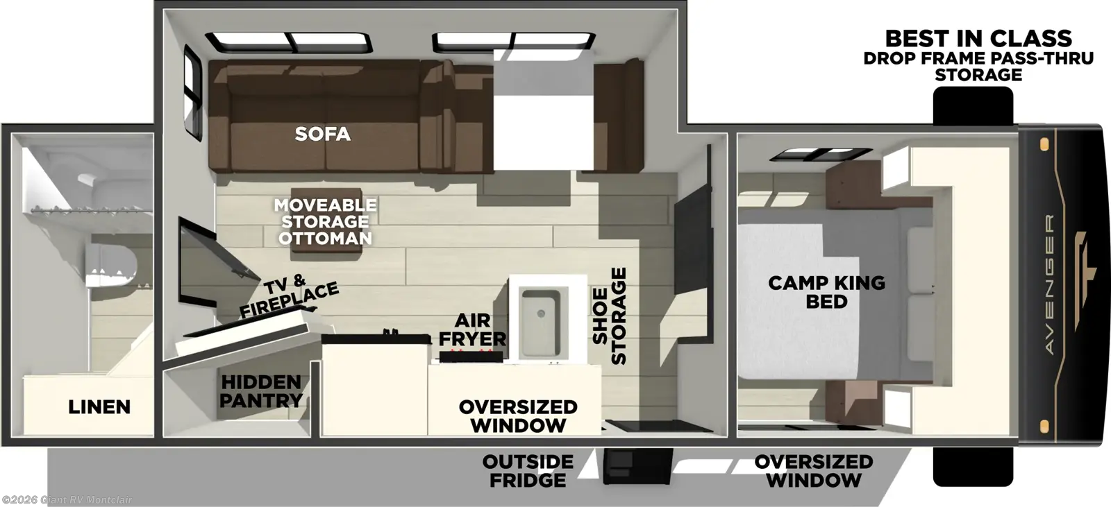 2027 Forest River Avenger 25RBS - New Travel Trailer For Sale by Giant RV in Montclair, California