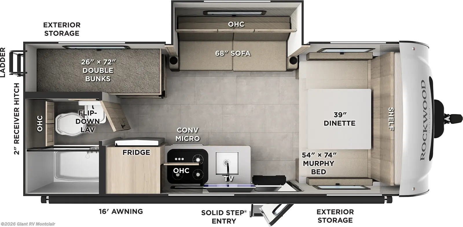 2026 Rockwood Geo Pro G20BHT by Forest River from Giant RV in Montclair, California