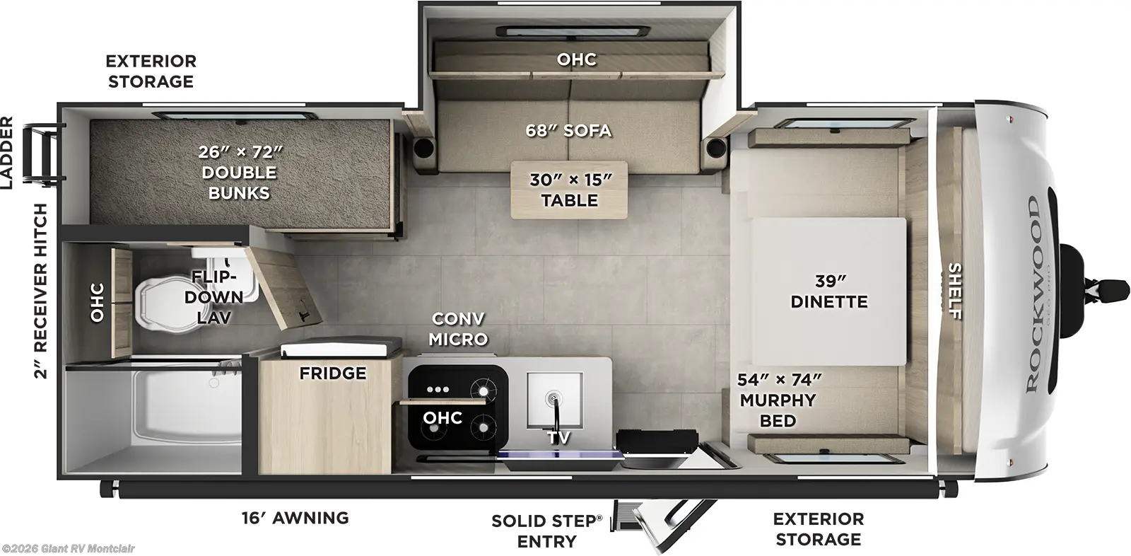 2026 Forest River Rockwood Geo Pro G20BHT - New Travel Trailer For Sale by Giant RV in Montclair, California