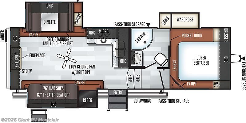 2020 Forest River Rockwood Ultra Lite 2650WS - Used Fifth Wheel For Sale by Giant RV in Montclair, California