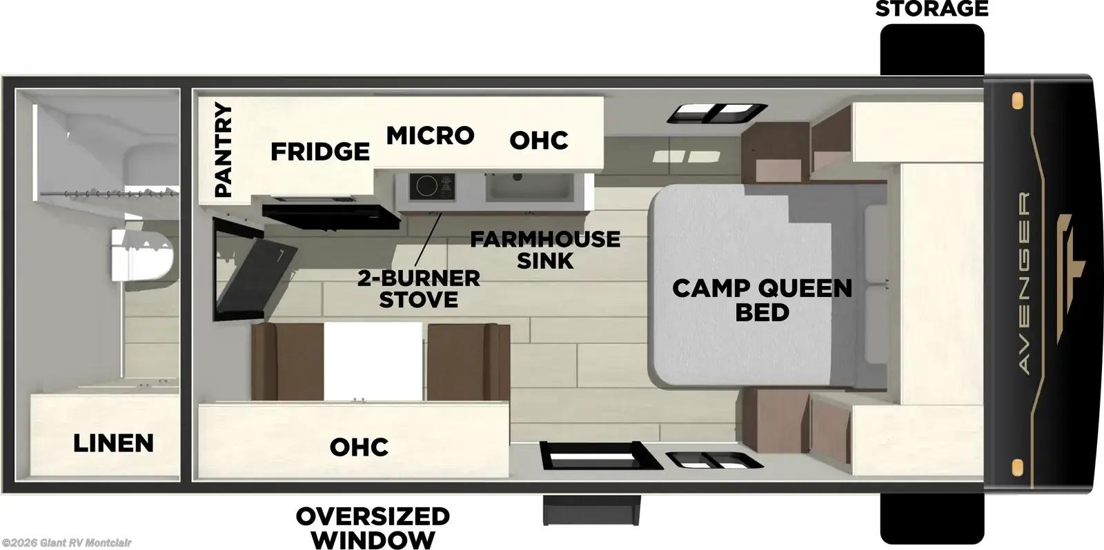 2027 Prime Time Avenger LT 16RBX - New Travel Trailer For Sale by Giant RV in Montclair, California