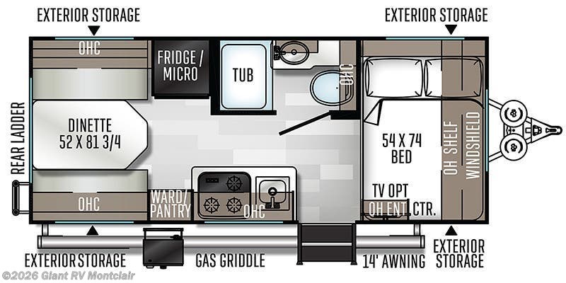 2020 Forest River Rockwood Geo Pro G19RD - Used Travel Trailer For Sale by Giant RV in Montclair, California