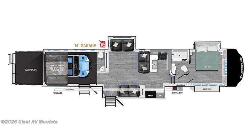 2025 Heartland Torque TQ 424 - New Fifth Wheel For Sale by Giant RV in Murrieta, California