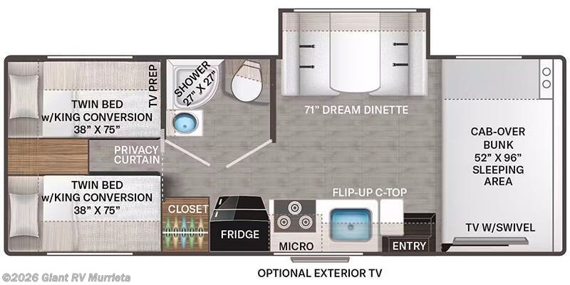 2025 Thor Motor Coach Four Winds 25V - Used Class C For Sale by Giant RV in Murrieta, California