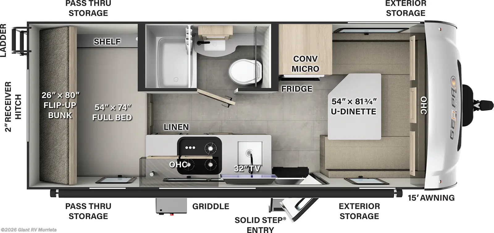 2026 Rockwood Geo Pro G19DBH by Forest River from Giant RV in Murrieta, California