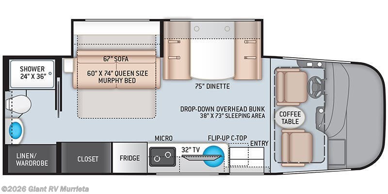 2023 Thor Motor Coach Axis 24.4 - Used Class A For Sale by Giant RV in Murrieta, California