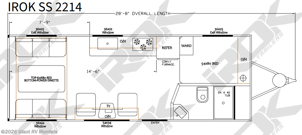 2026 Irok Trailers SS IROK  SS2214 - New Toy Hauler For Sale by Giant RV in Murrieta, California