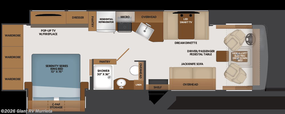 2026 Fleetwood Fortis 32RW - New Class A For Sale by Giant RV in Murrieta, California