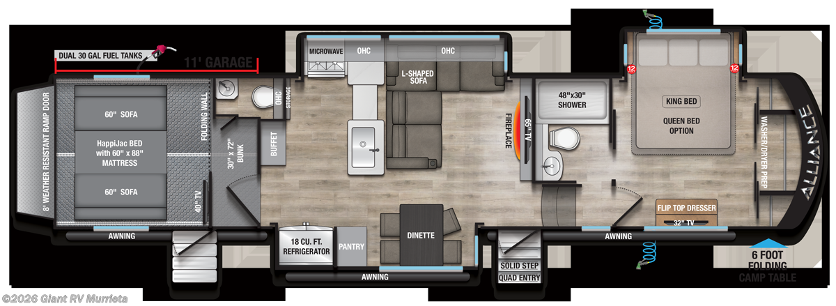 2026 Alliance RV Valor 37V11 - New Fifth Wheel For Sale by Giant RV in Murrieta, California
