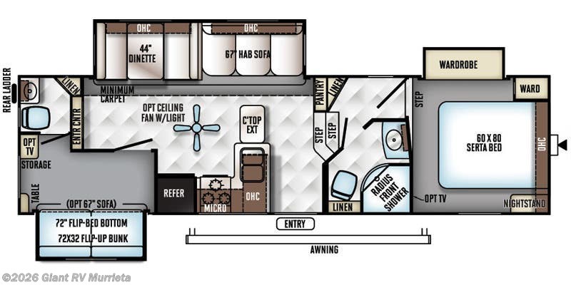 2016 Forest River Rockwood Signature Ultra Lite 8281WS - Used Fifth Wheel For Sale by Giant RV in Murrieta, California