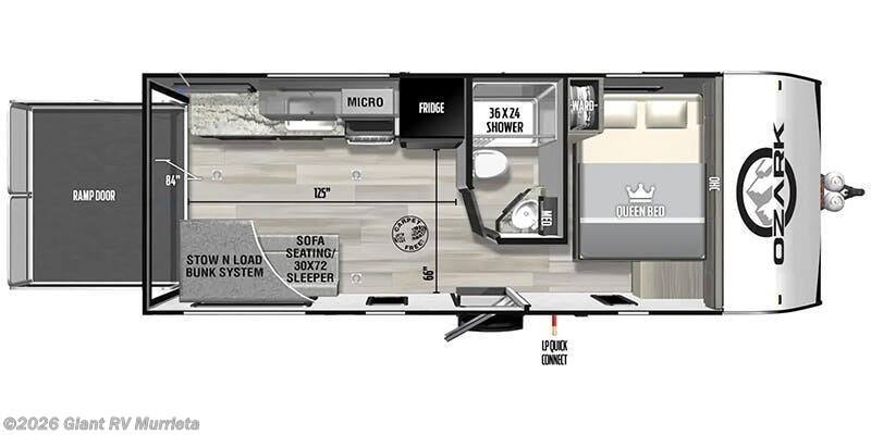 2025 Forest River Ozark 1900THK - Used Travel Trailer For Sale by Giant RV in Murrieta, California