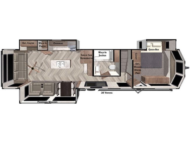 2020 Forest River Wildwood Grand Lodge 42DL floorplan image