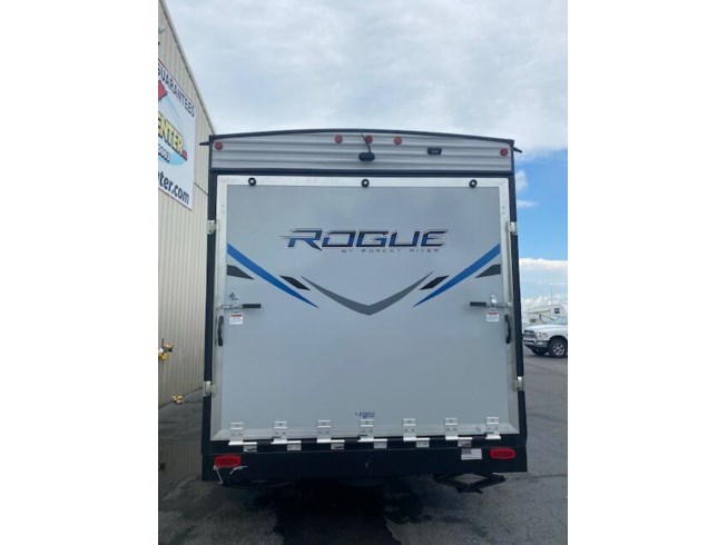 2022 Forest River Vengeance Rogue 26V - New Toy Hauler For Sale by Delmarva RV Center in Milford, Delaware features LP Detector, External Shower, King Size Bed, Microwave, CO Detector