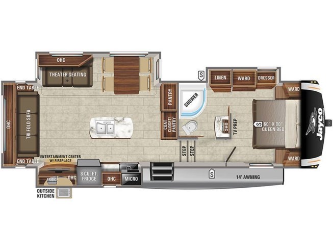 2022 Jayco Eagle HT 28.5RSTS floorplan image