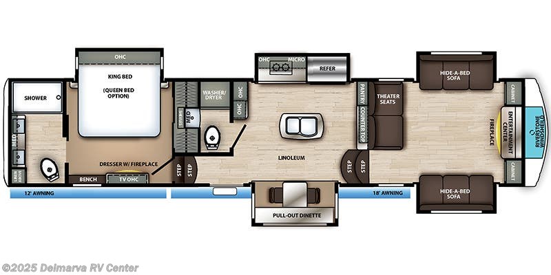 2022 Forest River RiverStone 39RBFL Floorplan