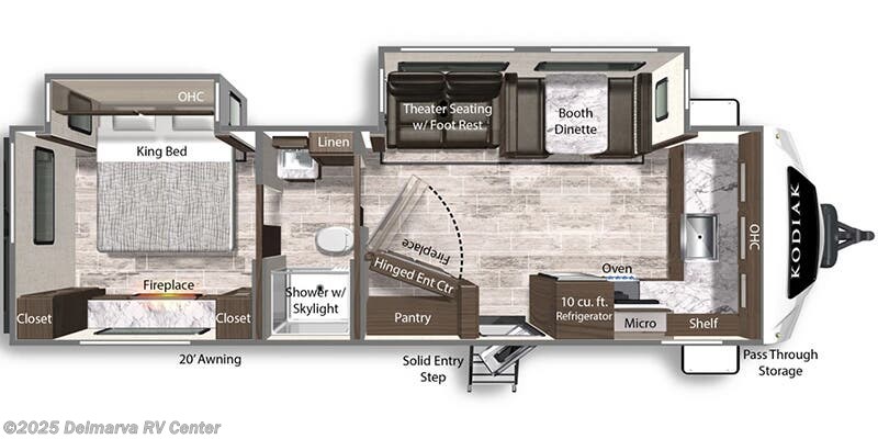2025 Dutchmen Kodiak Ultimate 2921FKDS Floorplan