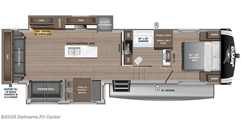 Floorplan of 2026 Jayco Eagle HT 29RLC